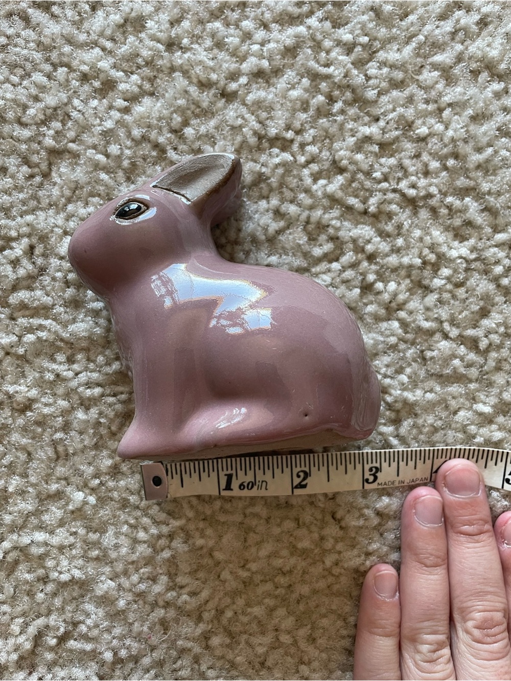 Mauve Ceramic Rabbit - Picture 3 of 3